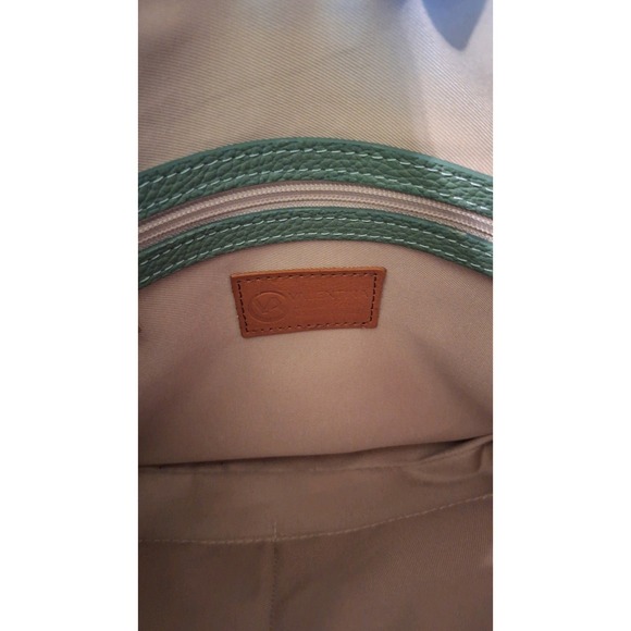 Valentina Sage Green Pebble Brown Leather Crossbody Bag Made in‎ Italy - Picture 16 of 16